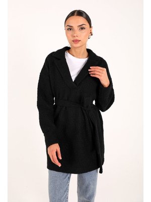 Siyah V Yaka Buklet Tunik