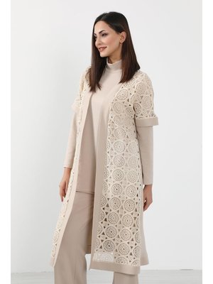 Bej Dantel Detaylı Kısa Kol Kimono Tunik,sw Bej Dantel Detaylı Kısa Kol Kimono Tunik,sw