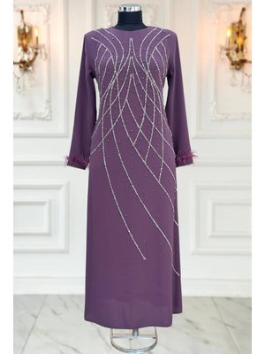 Gül Kurusu Asude Abiye Elbise