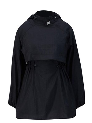 Yakası Açılabilen Gizli Kapüşonlu Active Tunik Siyah