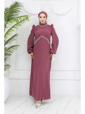 Gül Eva Krep Abiye Elbise