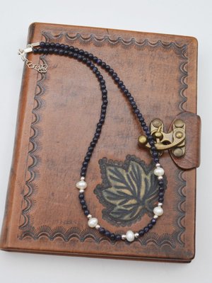 Siyah Oniks İnci Erkek Kolye