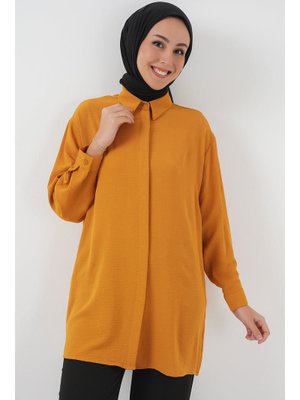 Hardal Uzun Gömlek Tunik Hardal Uzun Gömlek Tunik