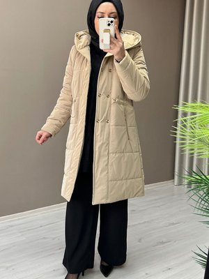 Premium Kumaş Çıtçıt Kapamalı Su İtici Mont