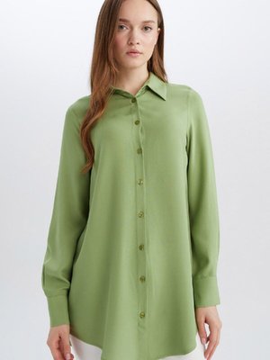 Regular Fit Basic Düz Uzun Kollu Gömlek Tunik Z3538az25sp