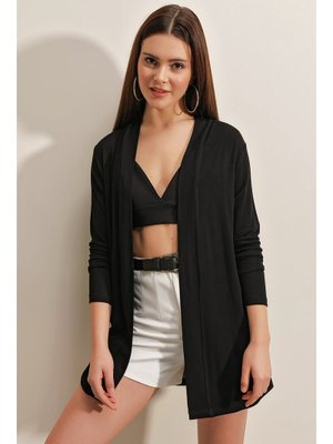 Siyah Mevsimlik İnce Hırka