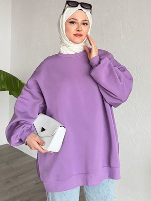 Şardonlu Basic Lila Sweat Şardonlu Basic Lila Sweat