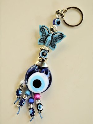 Mavi Nazar Boncuklu Anahtarlık