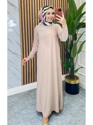 Palmiye Taş Desen Sandy Elbise Palmiye Taş Desen Sandy Elbise