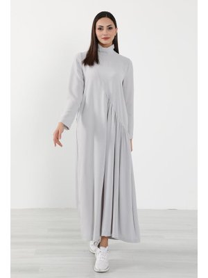 Açık Gri Şık Ve Rahat Salaş Aerobin Elbise,elb