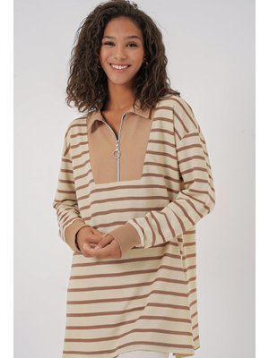 Bisküvi Fermuarlı Tunik Bisküvi Fermuarlı Tunik