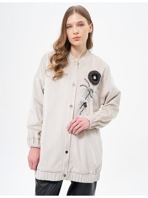 İşleme Detaylı Kadife Ceket Taş İşleme Detaylı Kadife Ceket Taş