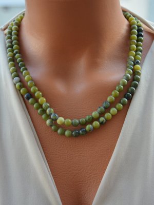 Yeşim Taşı Kolye Cok Renkli