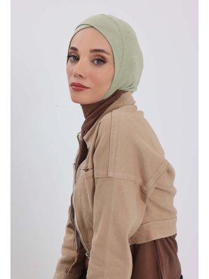 4rb Çağla Yeşili Önü Çapraz Detaylı Bone,tb 4rb Çağla Yeşili Önü Çapraz Detaylı Bone,tb
