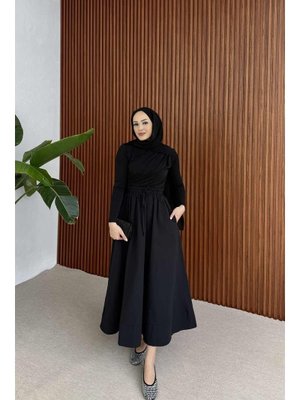 Siyah Beli Lastikli Etek Siyah Beli Lastikli Etek