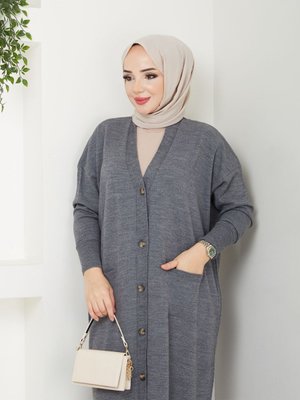 Harika Yumuşacık Hafif Yarasa Kol Triko Hırka