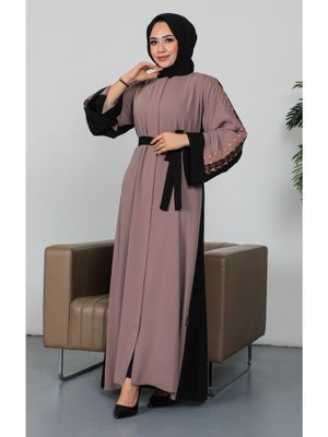 Nakışlı Cupra Kumaş Abaya