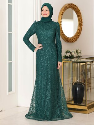 Zümrüt Yeşili Tuana Abiye Elbise Zümrüt Yeşili Tuana Abiye Elbise