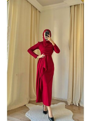 Nalan Eteği Fırfırlı Tesettür Elbise Nalan Eteği Fırfırlı Tesettür Elbise