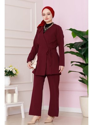 Bordo Yandan Bağlamalı Hürremtakım