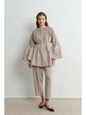 Bej Roba Baklava Desen Gipeli Takım