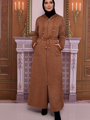 Kapüşonlu Ferace Kiremit Kapüşonlu Ferace Kiremit