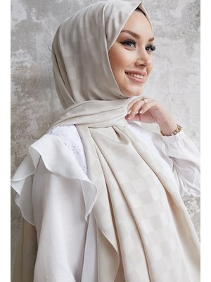 Taş Dama İpeksi Jakarlı Şal Taş Dama İpeksi Jakarlı Şal