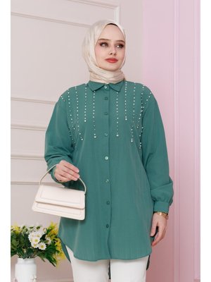 Yeşil Önü İncili Tunik Yeşil Önü İncili Tunik