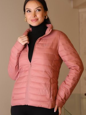 Pembe Fermuarlı Mont