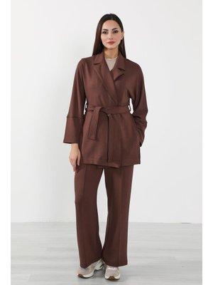 Kahverengi Şık Ve Rahat İkili Takım,tk