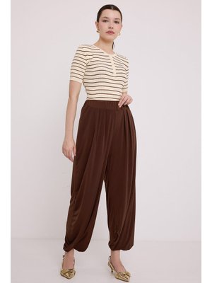 Kahverengi Şalvar Pantolon Kahverengi Şalvar Pantolon