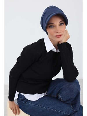 73rb İndigo Siperlikli Şapka Bone,b 73rb İndigo Siperlikli Şapka Bone,b