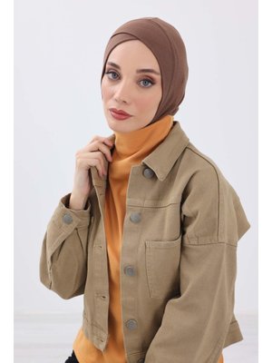 4rb Kahverengi Önü Çapraz Detaylı Bone,tb 4rb Kahverengi Önü Çapraz Detaylı Bone,tb