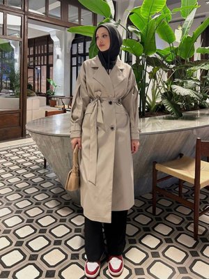 Zulu Kuşak Detay Trençkot Tns