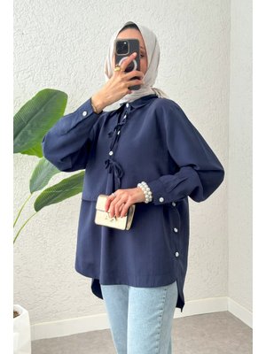 Lacivert Bolero Detaylı Tunik