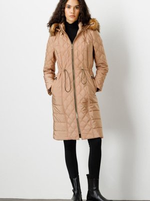 Camel Kapişonlu Kapitone Ekru Kaban Camel Kapişonlu Kapitone Ekru Kaban