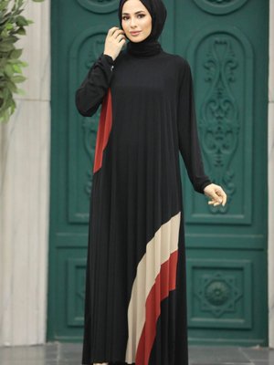 Gökkuşağı Desenli Sandy Elbise