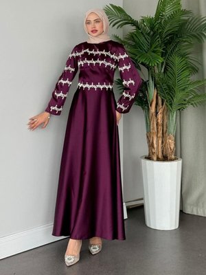 Yolansa Abiye Elbise Mürdüm