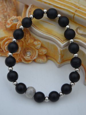 Siyah Oniks Taşlı Bileklik