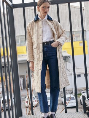 Uzun Kapitone Ceket Uzun Kapitone Ceket