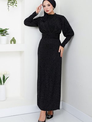 Göğsü Drapeli Abiye Elbise M Siyah Göğsü Drapeli Abiye Elbise M Siyah