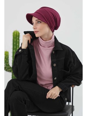 73rb Bordo Siperlikli Şapka Bone,b 73rb Bordo Siperlikli Şapka Bone,b