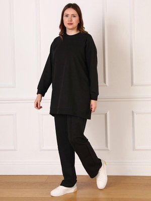 Siyah Büyük Beden Eşofman Takım