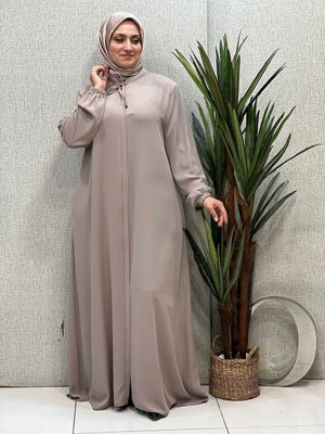 Yakası İpli Sade Ferace Yakası İpli Sade Ferace