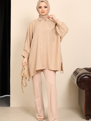 Vizon Yarasa Kol Yırtmaçlı Tunik Vizon Yarasa Kol Yırtmaçlı Tunik