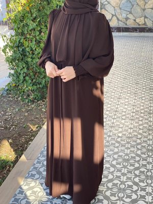 Medine Ipeği Balon Kol Ferace