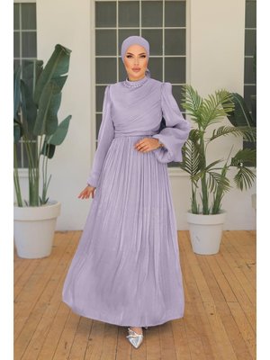 İlay Işıltı Abiye Elbise Açık Lila İlay Işıltı Abiye Elbise Açık Lila