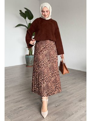 Leopar Desenli Piliseli Taba Etek Leopar Desenli Piliseli Taba Etek