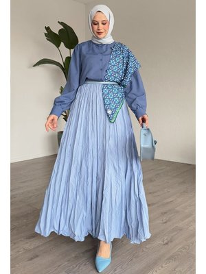 Bebe Mavisi Kraş Etek Bebe Mavisi Kraş Etek