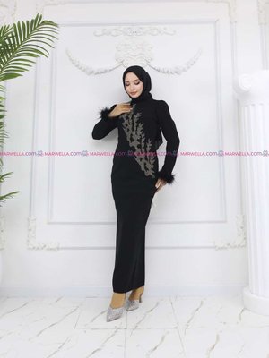 Siyah Zerrin Abiye Elbise Siyah Zerrin Abiye Elbise